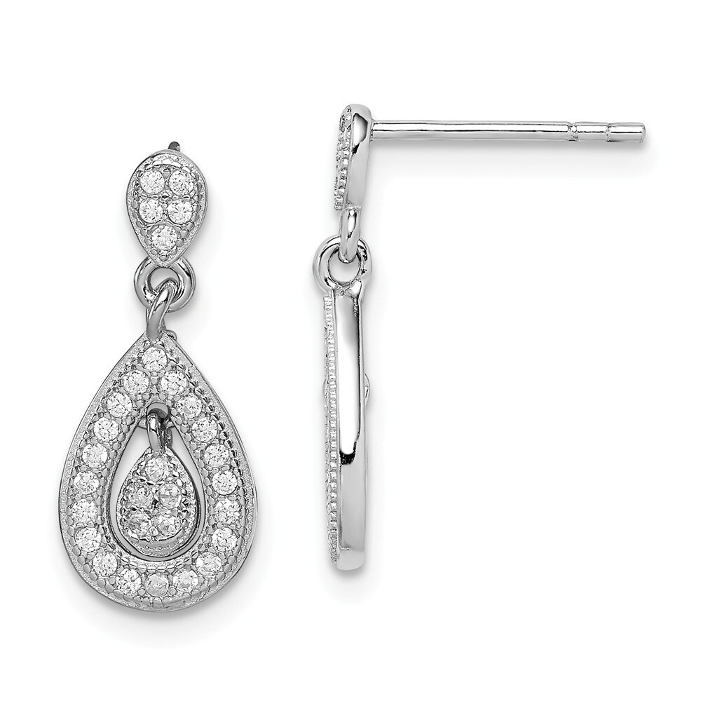JewelryVolt 925 Sterling Silver CZ Earrings Leaf Clear CZ Accent Fishhook Dangling Earrings JewelryVolt 925 Sterling Silver CZ Earrings Leaf Clear CZ Accent Fishhook Dangling Earrings